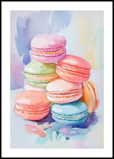 Colorful Macaron Plakat Plakat / 50x70cm