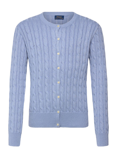 Ralph Lauren Kids Metallic Cable Knit Cardigan Blue 142 153 Ralph Lauren Kids Metallic Cable Knit Cardigan Blue 142 153