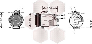 VAN WEZEL 3700K312 AC-kompressor