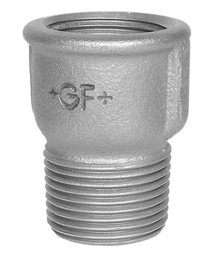 +GF+ extension piece black 1/2"" +GF+ extension piece black 1/2""