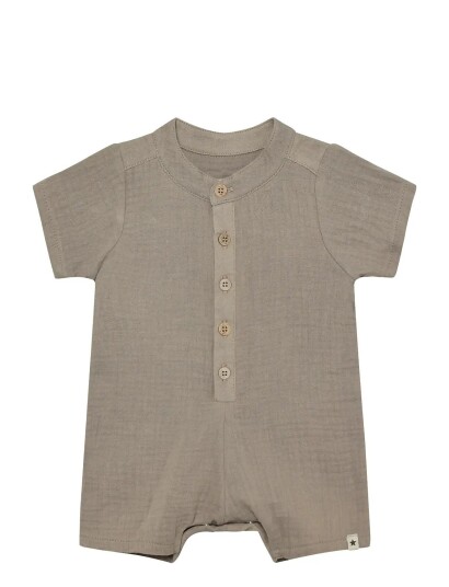 Huttelihut Playsuit Ss Muslin Beige 62