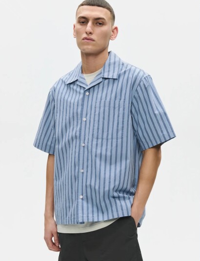 WOOD WOOD Wwnico Ss Shirt 25391 Blue M