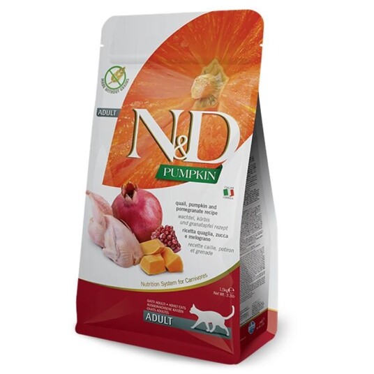 Farmina N&D Pumpkin Quail Tørrfôr til Voksen Katt 1,5 kg