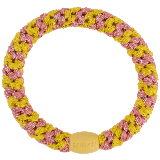 KKNEKKI Glitter Hårstrikk | 21 Varianter Coral Glitter Stripe KKNEKKI Glitter Hårstrikk | 21 Varianter Coral Glitter Stripe