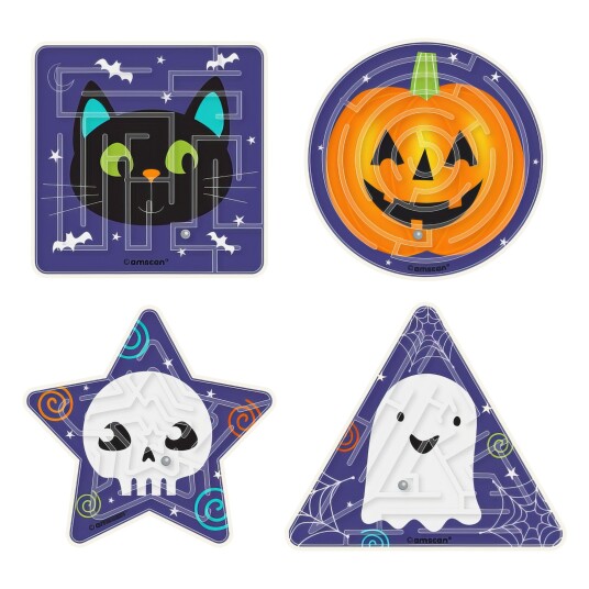 Amscan EU Labyrintspill Halloween Friends - 4-pakning
