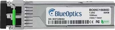 Blueoptics 808-38205-Bo Fiber Optisk 1250 Mbit/S Sfp Lc Zx 80000 M Blueoptics 808-38205-Bo Fiber Optisk 1250 Mbit/S Sfp Lc Zx 80000 M
