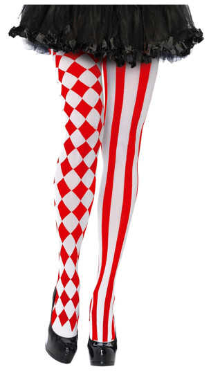 Leg Avenue Europe Strømpebukser Harlequin Rød Deluxe - One size
