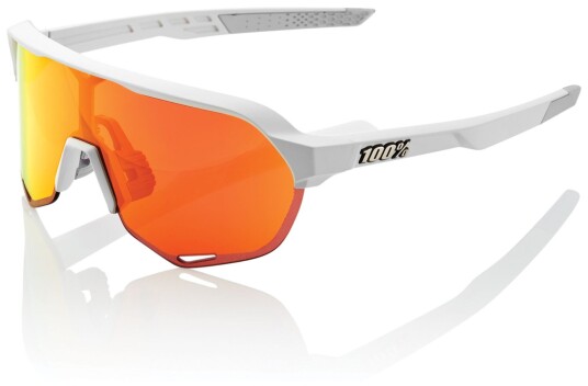 100% 100Percent S2 Hiper Mirror Lens Soft Tact Off White Hiper Red