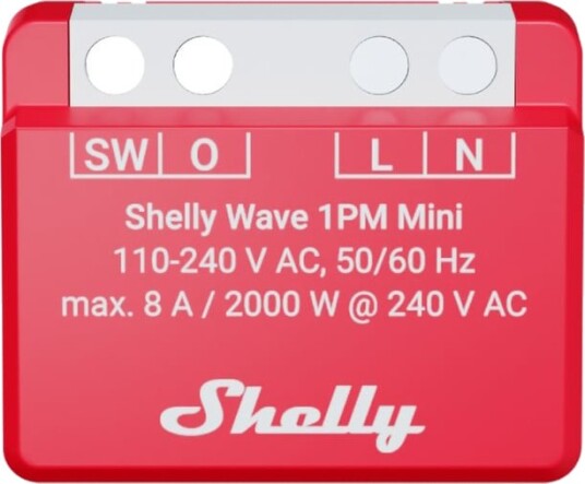 Shelly Wave 1PM Mini LR Z Wave strømbryter