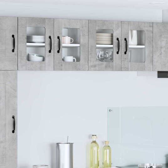  Kjøkkenskap 2 pcs Betonggrå 60 x 31 x 40 cm Konstruert tre
