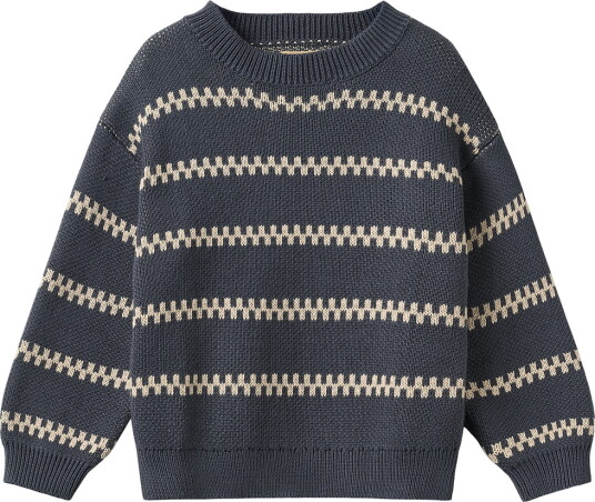 Wheat Jacquard Pullover Harlow Navy 122 Wheat Jacquard Pullover Harlow Navy 122