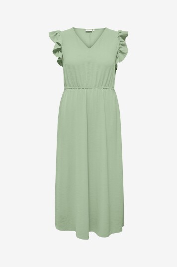 Only Carmakoma   Maxikjole carMetta Life S/L Long Dress Wvn   Grønn