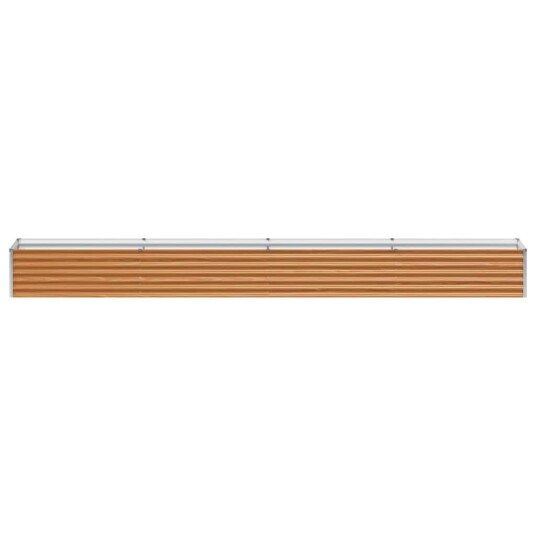vidaXL Høybed Lys Brun 390 x 50 x 36 cm Galvanisert Stål vidaXL Høybed Lys Brun 390 x 50 x 36 cm Galvanisert Stål
