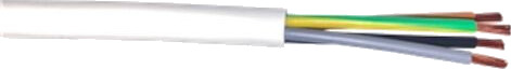 TECCON Tec Flex Kabel 4G6mm² hvit metervare TECCON Tec Flex Kabel 4G6mm² hvit metervare