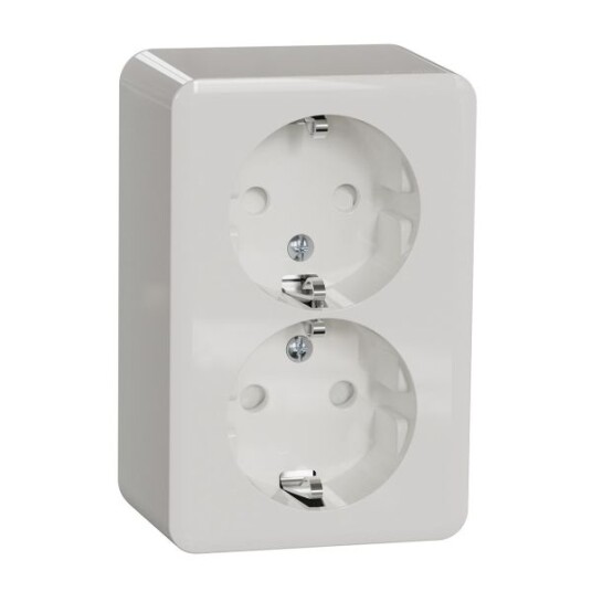 Schneider Electric Exxact Stikkontakt 2-veis, jordet, dybde: 42 mm Hurtigkobling