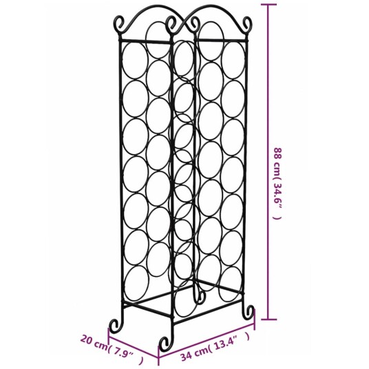 vidaXL Vinstativ for 21 flasker metall vidaXL Vinstativ for 21 flasker metall