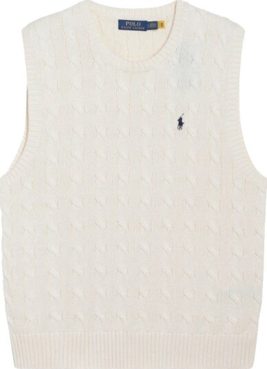 Ralph Lauren Golf Cable-Knit Cotton Sweater Vest - Cream - L Ralph Lauren Golf Cable-Knit Cotton Sweater Vest - Cream - L