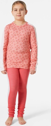 Helly Hansen Graphic Lifa Merino Ullsett Sunset Pink (176 /16 år)