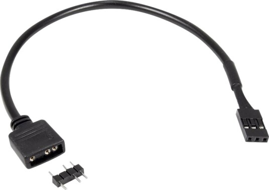 Inter Tech   Rgb Led Adapter   3 Stifts Rgb Sokkel Hann Avtakbar Til Vdg Header Hunn   20 Cm