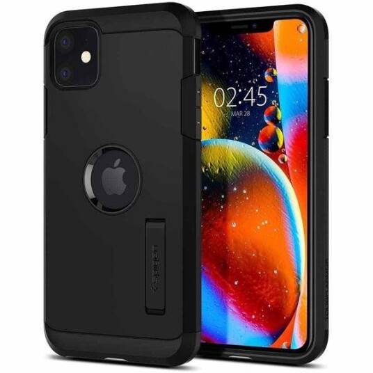 Spigen Tough Armor Deksel for iPhone 11 - Svart med Bordstøtte