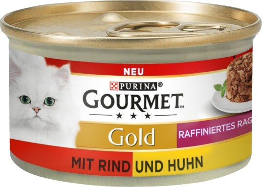 Gourmet Våtfôr Gold Raffinert Ragu Og Kylling Okse 12 X 85 G