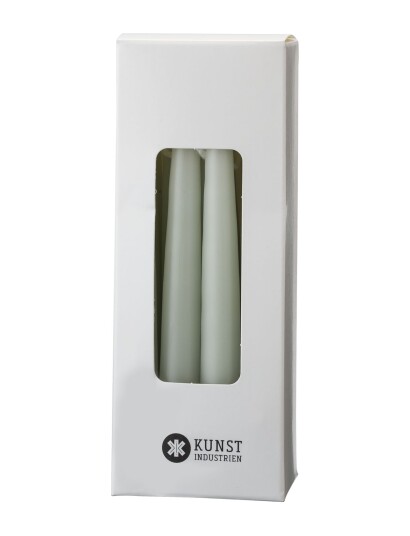 Kunstindustrien Small Colored Candle - Giftbox W. 12 Pcs - Green - ONE SIZE