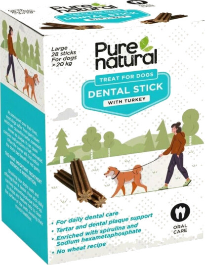 Purenatural Dental Sticks Kalkun 28 Stk L 