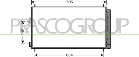 Kondensator, klimaanlegg PRASCO TY287C001