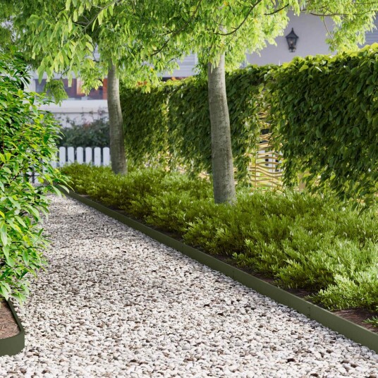 vidaXL Gjerdekant 50 stk. 103 x 10 cm Stål Olivengrønn