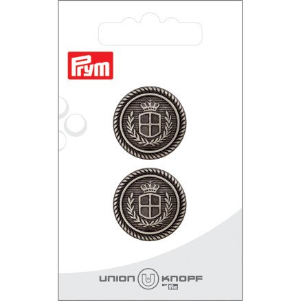 Prym knapp sølv 23 mm 2 stk