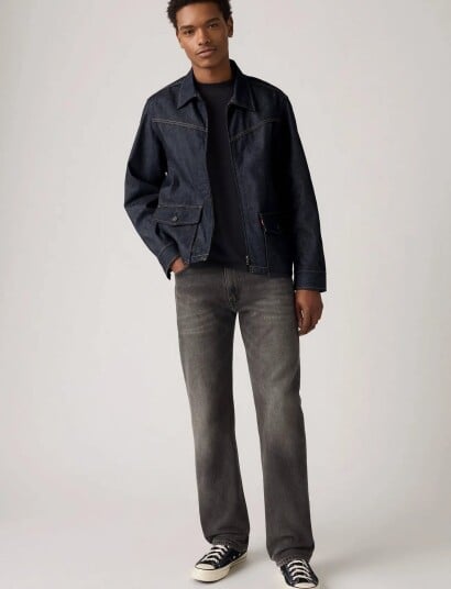 Levi"s® 555 Relaxed Straight Back On T Black 33 x 34