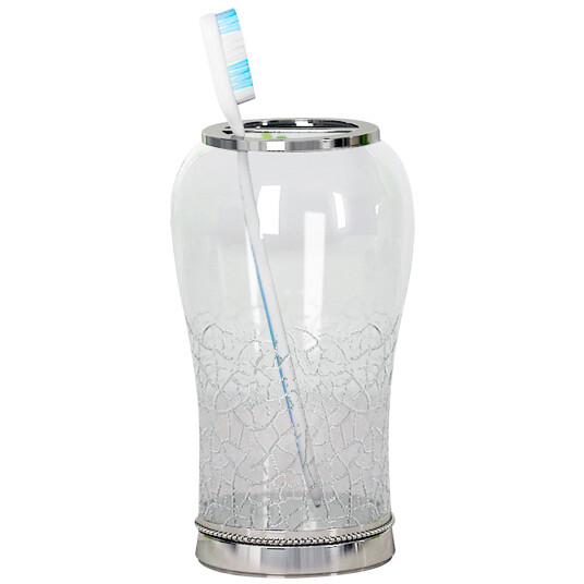 Tannbørsteholder Coyote Crackled Glass & Stainless Steel