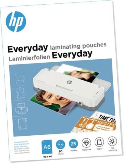 Hp Everyday Lamineringsposer 80 Mikron A6 25 Stk. Hp Everyday Lamineringsposer 80 Mikron A6 25 Stk.