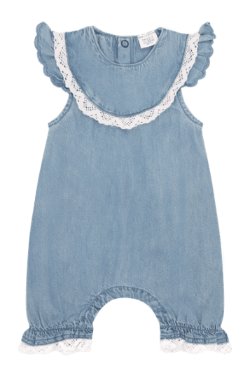 Hust & Claire Magie Denim heldress til baby   blue denim   86
