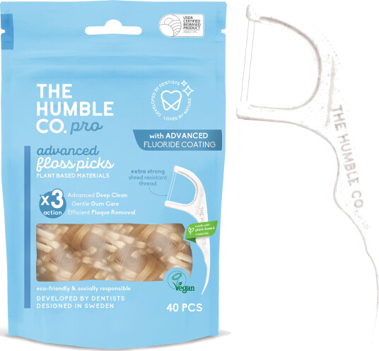 Bærekraftig tanntråd uten PFAS Humble Co. PRO Floss Picks