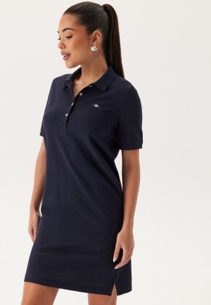 GANT Shield Ss Pique Polo Dress Evening Blue XS GANT Shield Ss Pique Polo Dress Evening Blue XS