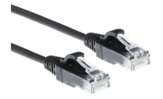 Act Black 10 Meter Lszh U/Utp Cat6 Datacenter Slimline Patch Cable Snagless With Rj45 Connectors (Dc9910)
