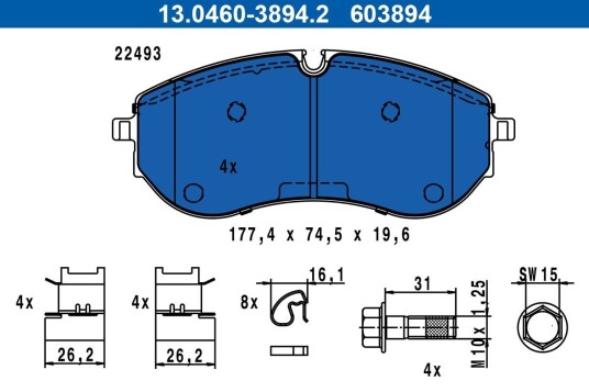 Bremseklosser ATE 13.0460-3894.2
