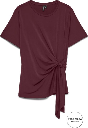 Vero Moda Maternity Vmmjill Ss Top Jrs   WINDSOR WINE   XL