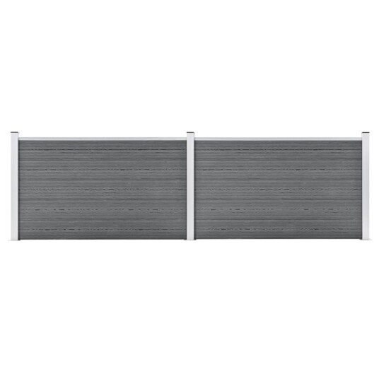 Hagegjerde WPC 353x106 cm grå