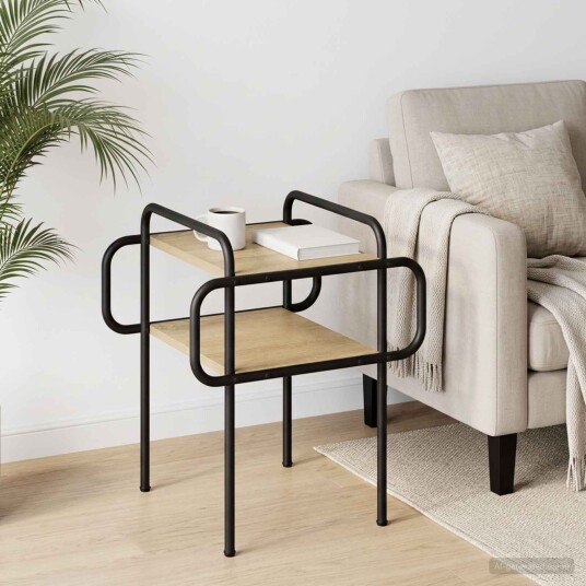 vidaXL Kaffebord Sonoma eik 40 x 40 x 51 cm Konstruert tre