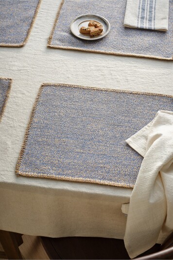 Jotex Bordmatte 4pakning Blå melange FATIMA 218276203105