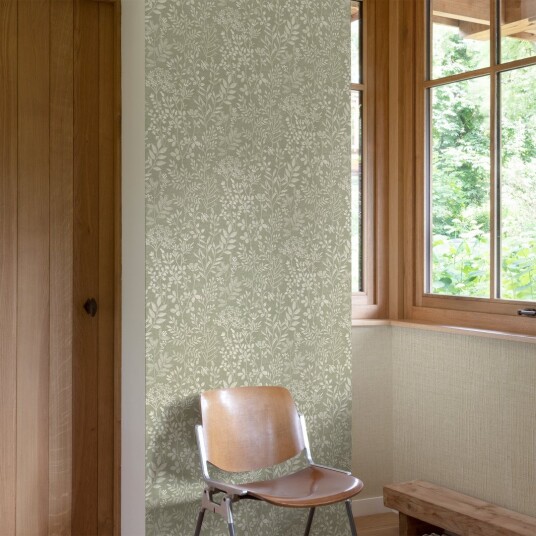 STOREYS KARUNA VINYLTAPET BLOMST GRØNN 10X0,53M