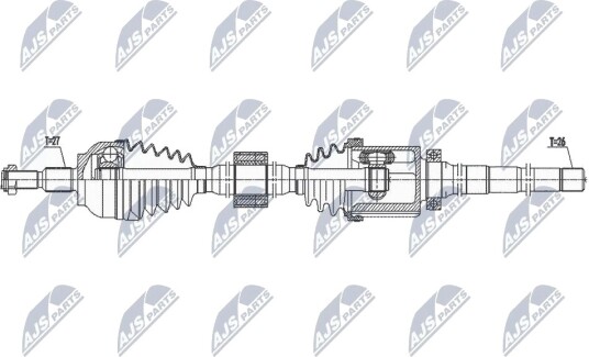 Nty Drivaksel NTY NPW FR 137 Nty Drivaksel NTY NPW FR 137