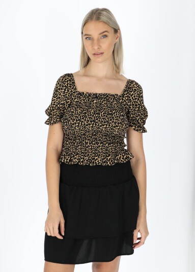 Seaside Miami Smock Top W Leopard 50 Topper