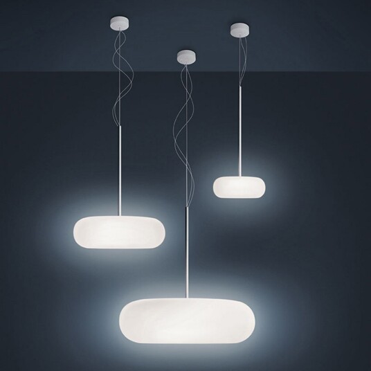Pendellampe Artemide Itka dimmbar Hvit Stue Glass Moderne 17 Hvit