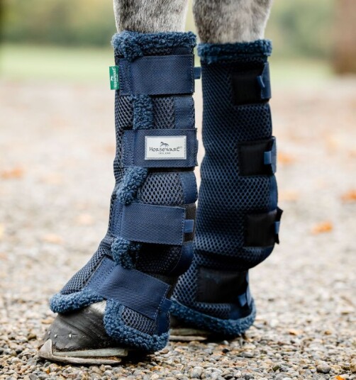 Horseware Show Ready Wraps Navy/Navy & Silver Full