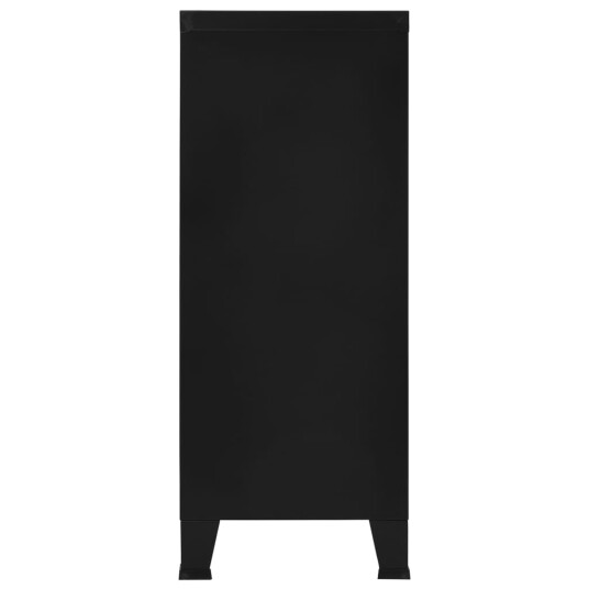 vidaXL Industriell oppbevaringskiste svart 90x40x100 cm stål