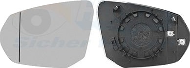 Speilglass ytterspeil VAN WEZEL 0374835 Speilglass ytterspeil VAN WEZEL 0374835