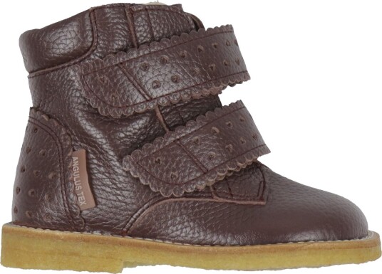 Angulus Vintersko Tex Dusty Aubergine m. Fôr/Velcro Angulus 20 Vinterstøvler Lilla